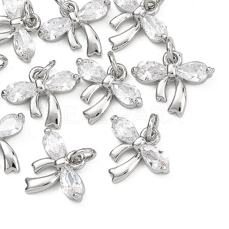 SHEGRACE Brass Clear Cubic Zirconia Charms XGRQ2O964-422P-1