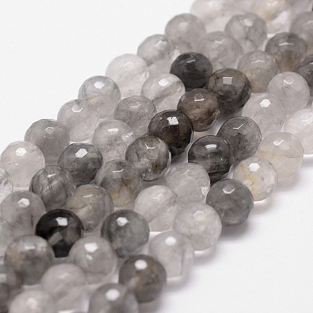 Natural Cloud Quartz Beads Strands G-G736-21-6mm-1