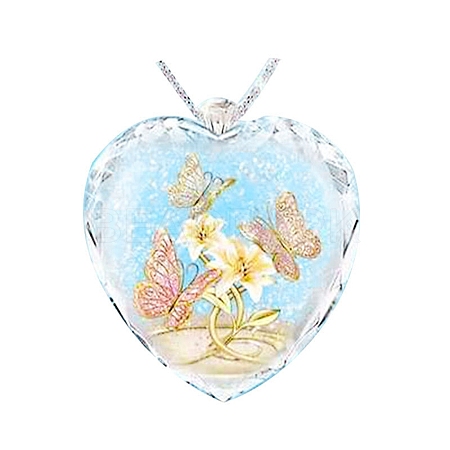 Heart Glass Pendant Necklaces PW23052494507-1