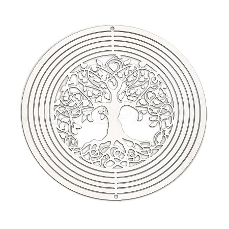 Tree of Life 201 Stainless Steel 3D Rotating Hanging Wind Spinner STAS-Z116-02P-05-1