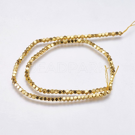 Electroplate Non-magnetic Synthetic Hematite Bead Strands G-K237-08I-1