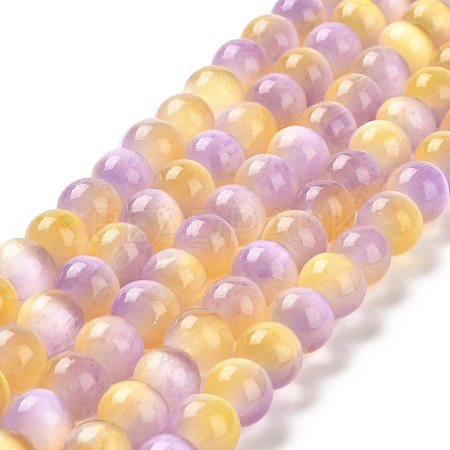 Natural Selenite Beads Strands G-P493-03E-1