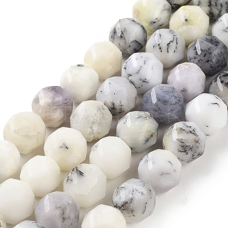 Natural White African Opal Beads Strands G-NH0021-A26-02-1