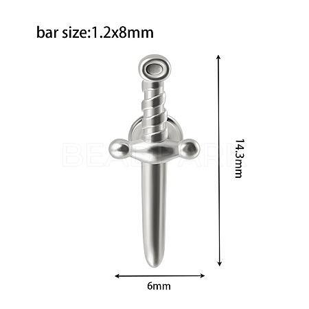 304 Stainless Steel Threadless Labret Stud WG1F35F-01-1
