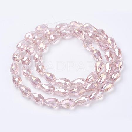 Electroplate Glass Beads Strands EGLA-D015-15x10mm-23-1