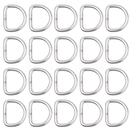 20Pcs Iron D Rings IFIN-DC0001-10-1