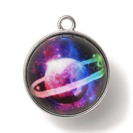 Galaxy Theme Luminous Glass Ball Pendants GLAA-D021-01P-09-1