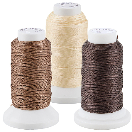 3 Rolls 3 3 Colors Flat Waxed Polyester Cord OCOR-CL0001-12A-1