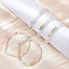 Natural Morganite Stretch Bracelets BJEW-JB03738-04-5