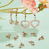 24Pcs Brass Screw On Clip-on Earring Findings KK-SP0001-20RG-4
