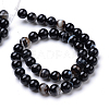 Natural Black Agate Bead Strands X-G-R412-19-10mm-2