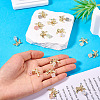 14Pcs 7 Colors Baking Paint Handmade Lampwork Crake Pendants PALLOY-TA00156-6