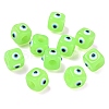 Resin Evil Eye European Beads RESI-A021-18-1