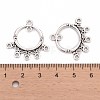 Antique Silver Tibetan Style Ring Chandelier Component Links for Dangle Earring Making X-EA9736Y-NF-4