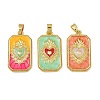 Brass Enamel Pendants KK-L190-008G-1