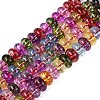 Crackle Transparent Glass Beads Strands GLAA-N074-02A-01-1