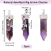 Beebeecraft 5Pcs Natural Amethyst Big Pendants G-BBC001-24-2