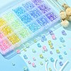 18 Style Transparent Rainbow Iridescent Acrylic Beadss Plated MACR-YW0002-09-6