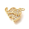 Brass Micro Pave Cubic Zirconia Pendants KK-K294-12G-2