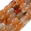 Natural Banded Agate/Striped Agate Beads Strands G-A223-D12-01D-2