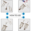 Brass Slide On End Clasp Tubes KK-Q747-11A-AB-2