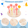 Round Natural Wood Lollipop Display Stands ODIS-WH0030-54B-4