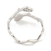 Non-Tarnish 304 Stainless Steel Cuff Finger Ring Components STAS-P365-28P-3