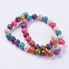Synthetic Turquoise Beads Strands G-E456-10-11mm-2