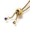 Adjustable 304 Stainless Steel Slider Bracelet/Bolo Bracelets Making STAS-I153-03G-03-3