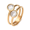 304 Stainless Steel Pave Cubic Zirconia Finger Rings for Women RJEW-K319-02C-G-2