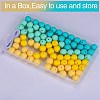 80Pcs 4 Style Round Silicone Focal Beads SIL-SZ0001-22K-4