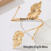 Adjustable Alloy Leaf Upper Arm Cuff Bangles for Women WG0B50C-01-4