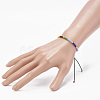 Adjustable Nylon Thread Braided Bead Bracelets BJEW-JB06161-4