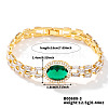 Brass Pave Cubic Zirconia Link Chain Bracelets RZ9378-3-1