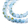 Round Millefiori Glass Beads Strands X1-LK-P001-36-3