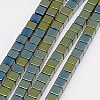 Electroplate Non-magnetic Synthetic Hematite Beads Strands G-J170A-4x4mm-05-1