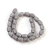 Electroplated Natural Lava Rock Bead Strands G-E497-D-2