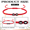 1Pc Adjustable Nylon Cord Braided Bracelets for Women Men BJEW-LP0001-31B-W-2