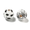 Printed Wood European Beads WOOD-G022-08A-11-2