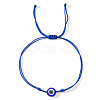 Glass Evil Eye Bead Braided Bracelets SG7290-5-1