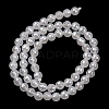 Electroplated Natural Agate Beads Strands G-B191-A07-6mm-20-4