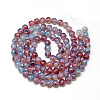 Baking Paint Glass Beads Strands DGLA-Q023-6mm-DB69-6