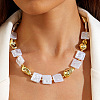 Alloy & CCB Plastic Beaded Necklaces FS-WG4655B-32-1