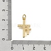 Brass Micro Pave Clear Cubic Zirconia Pendants CU-CBA9883-05D-G-3
