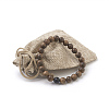 Natural Dyed Sandalwood Beads Stretch Bracelets BJEW-JB03842-03-2