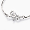 Adjustable Brass Micro Pave Cubic Zirconia Bolo Bracelets BJEW-F356-03-P-4