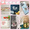 300Pcs Heart Mirror Self Adhesive Acrylic Mosaic Tiles DIY-PH0021-93-6