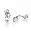 Brass Clip-on Earring Findings X-KK-L198-011P-2