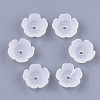 5-Petal Transparent Acrylic Bead Caps X-FACR-T001-11-1