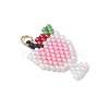 Glass Seed Beaded Pendants PALLOY-MZ00913-05-3